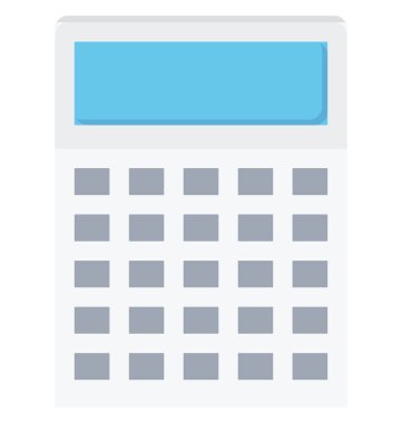 Hesap makinesi renk izole simgesi ve kolayca değiştirilebilir veya düzenlediğiniz vektör