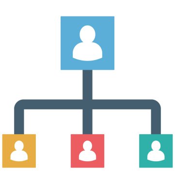 Management Color Icon isolated and Vector that can be easily modified or edit