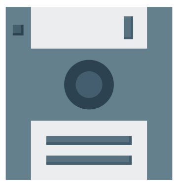 Floppy Color Icon isolated and Vector that can be easily modified or edit