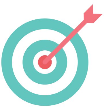 Bullseye renk izole simgesi ve kolayca değiştirilebilir veya düzenlediğiniz vektör