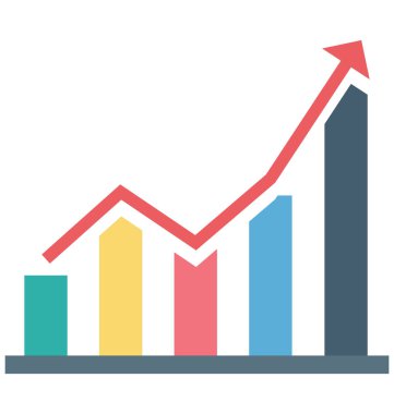 Büyüme grafik renk simgesi izole ve kolayca değiştirilebilir veya düzenlediğiniz vektör