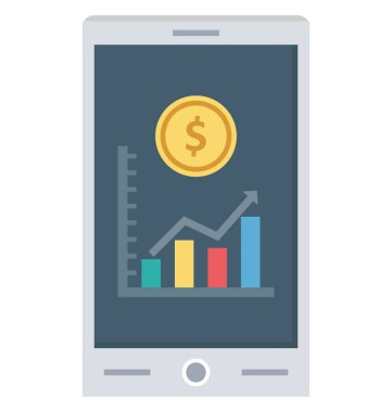 Online rapor renk simgesi izole ve vektör bu kolayca değiştirilebilir veya düzenleme