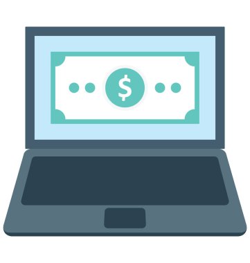 Online ödeme renk simgesi izole ve vektör bu kolayca değiştirilebilir veya düzenleme