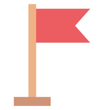 Bayrak simgesini izole ve kolayca değiştirilebilir veya düzenlediğiniz vektör