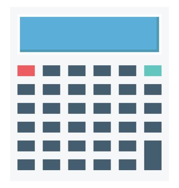 Hesap makinesi renk izole kolayca değiştirilebilir veya düzenlediğiniz vektör simge