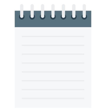 Not defteri renk izole vektör kolayca değiştirilebilir veya Düzenle simgesini