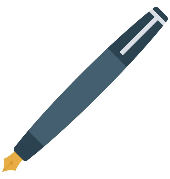 Fountain Pen Color Icon Izolat Vector Care Pot Ușor Modificate — Vector de stoc