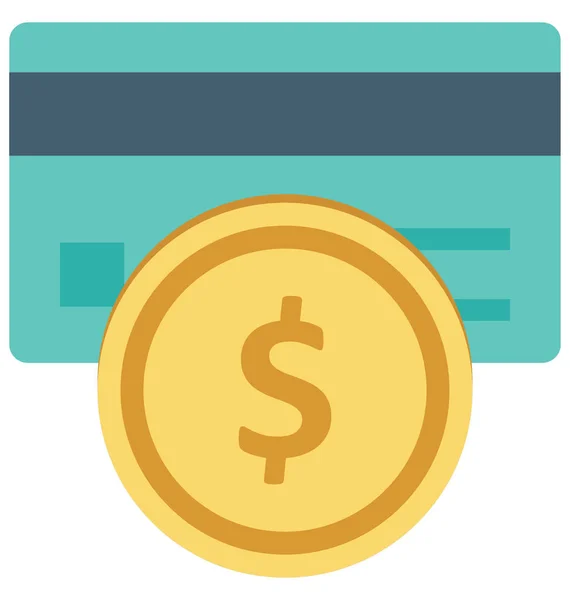 Credit Card Color Icon Isolated Vector Can Easily Modified Edit — Stockový vektor