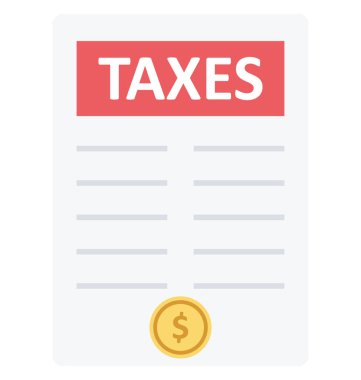 Taxes Color Isolated Vector Icon that can be easily modified or edit