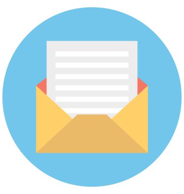 Kolayca değiştirilebilir veya düzenlediğiniz zarf izole vektör simgesi