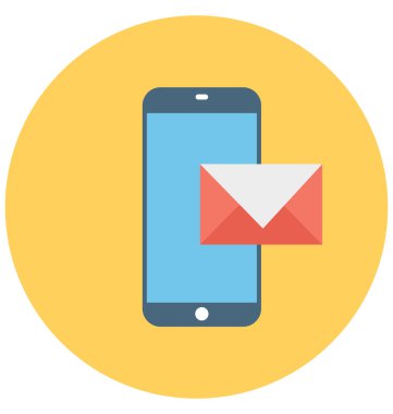 Kolayca değiştirilebilir veya düzenlediğiniz cep mesaj izole vektör simgesi