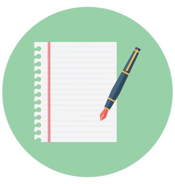 Kolayca değiştirilebilir veya düzenlediğiniz yazma izole vektör simgesi