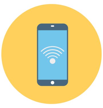 Kolayca değiştirilebilir veya düzenlediğiniz Wifi bağlantısı izole vektör simgesi