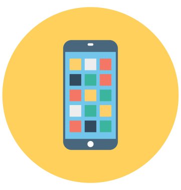 Kolayca değiştirilebilir veya düzenlediğiniz cep yalıtılmış vektör simgesi