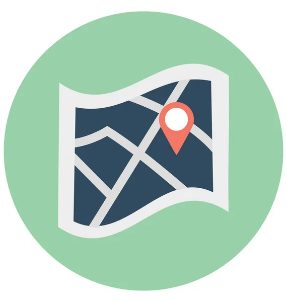 Mapa Pin Icono Vector Aislado Que Puede Modificar Editar Fácilmente — Vector de stock