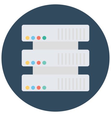 Kolayca değiştirilebilir veya düzenlediğiniz ağ sunucusu izole vektör simgesi