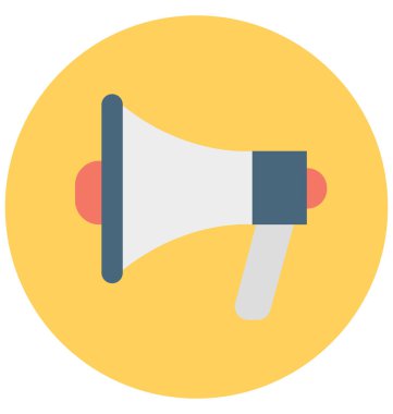 Kolayca değiştirilebilir veya düzenlediğiniz megafon izole vektör simgesi