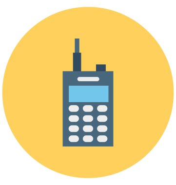Kolayca değiştirilebilir veya düzenlediğiniz kablosuz telefon izole vektör simgesi
