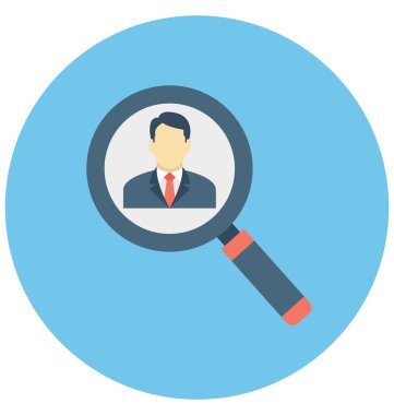 Kolayca değiştirilebilir veya düzenlediğiniz kişi izole vektör simge bulmak