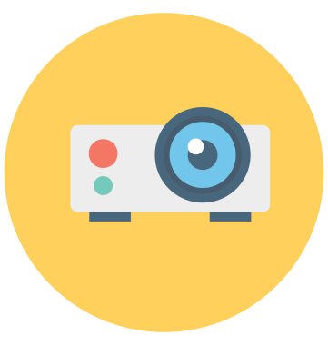 Kolayca değiştirilebilir veya düzenlediğiniz projektör izole vektör simgesi