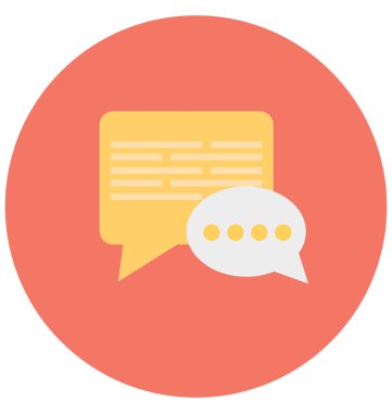 Kolayca değiştirilebilir veya düzenlediğiniz konuşma balonu izole vektör simgesi