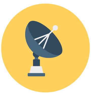 Kolayca değiştirilebilir veya düzenlediğiniz uydu çanağı izole vektör simgesi