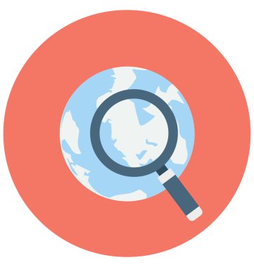 Kolayca değiştirilebilir veya düzenlediğiniz web arama izole vektör simgesi