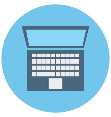 Kolayca değiştirilebilir veya düzenlediğiniz dizüstü izole vektör simgesi