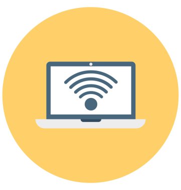 Kolayca değiştirilebilir veya düzenlediğiniz Wifi bağlı izole vektör simgesi
