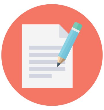 Kolayca değiştirilebilir veya düzenlediğiniz yazma izole vektör simgesi
