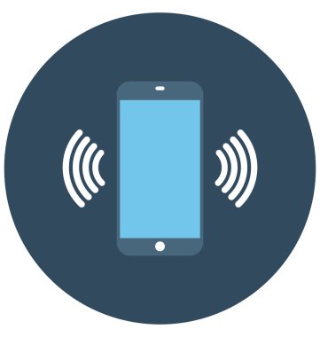 Kolayca değiştirilebilir veya düzenlediğiniz mobil ses izole vektör simgesi