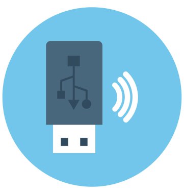 Kolayca değiştirilebilir veya düzenlediğiniz Usb izole vektör simgesi
