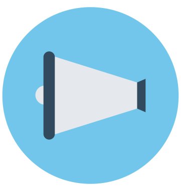 Kolayca değiştirilebilir veya düzenlediğiniz megafon izole vektör simgesi