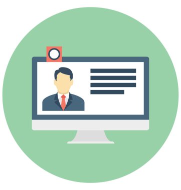 Kolayca değiştirilebilir veya düzenlediğiniz monitör izole vektör simgesi