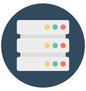 Kolayca değiştirilebilir veya düzenlediğiniz ağ sunucusu izole vektör simgesi