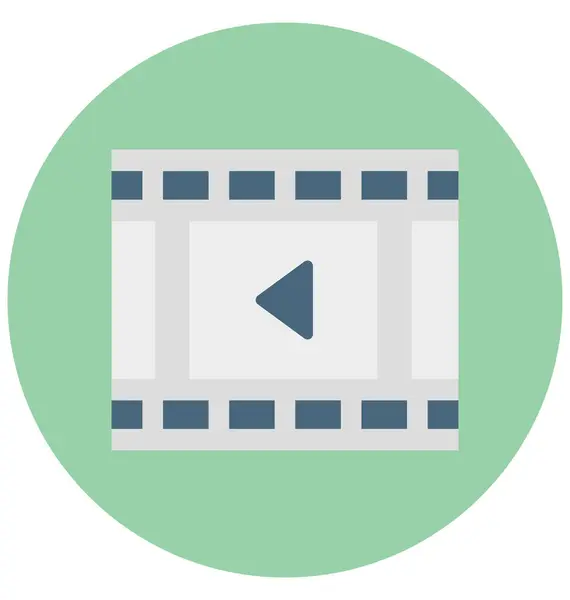 Video Player Ícone Vetor Isolado Que Pode Ser Facilmente Modificado — Vetor de Stock
