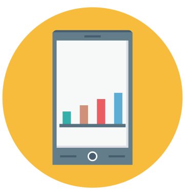 Mobil grafik renk simgesi izole ve kolayca değiştirilebilir veya düzenlediğiniz vektör