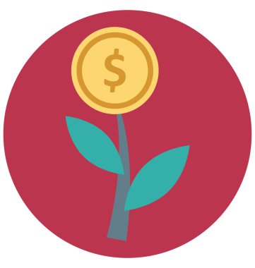 İş büyüme renk simgesi izole ve vektör bu kolayca değiştirilebilir veya düzenleme