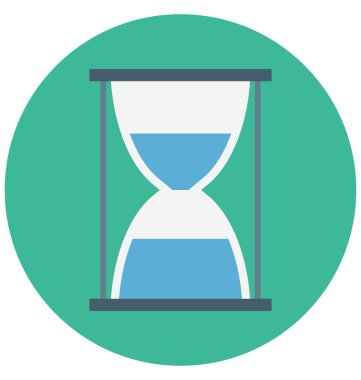 Kum saati renk simgesi izole ve vektör bu kolayca değiştirilebilir veya düzenleme