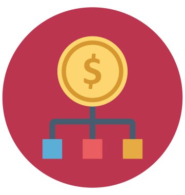 Finansal hiyerarşi renk simgesi izole ve vektör bu kolayca değiştirilebilir veya düzenleme