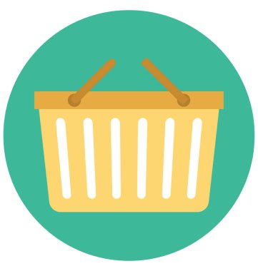 Basket Color Icon isolated and Vector that can be easily modified or edit