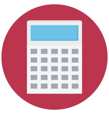 Hesap makinesi renk izole simgesi ve kolayca değiştirilebilir veya düzenlediğiniz vektör