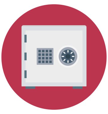 Locker Color Icon isolated and Vector that can be easily modified or edit