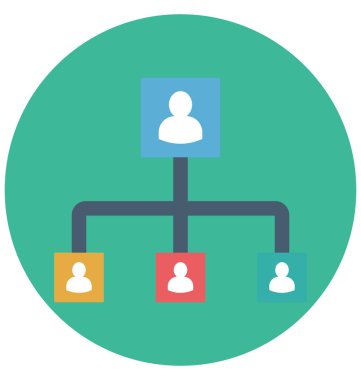 Management Color Icon isolated and Vector that can be easily modified or edit