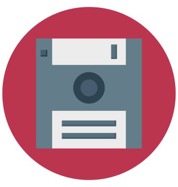 Floppy Color Icon isolated and Vector that can be easily modified or edit
