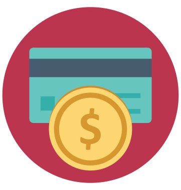 Credit Card Color Icon isolated and Vector that can be easily modified or edit