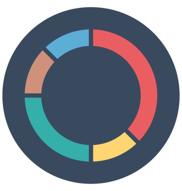 Pasta Grafiği Renk Simgesi yalıtılmış ve kolayca değiştirilebilen veya değiştirilebilen Vektör