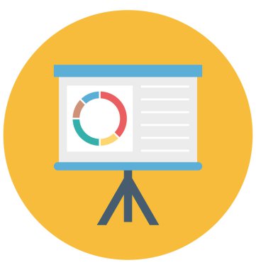 Flipchart, sunu ekran, izole simge ve kolayca değiştirilebilir vektör veya Düzenle