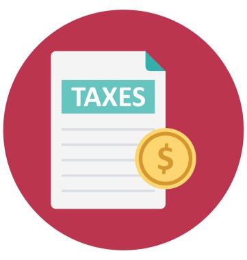 Taxes Color Isolated Vector Icon that can be easily modified or edit