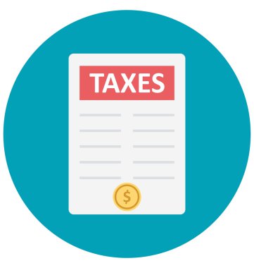 Taxes Color Isolated Vector Icon that can be easily modified or edit